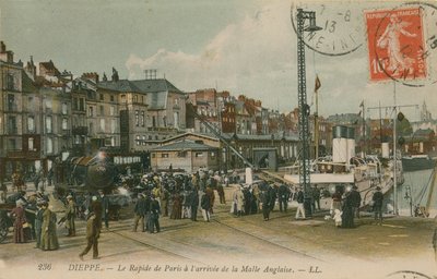 Paris express train on the waterfront at Dieppe by French Photographer