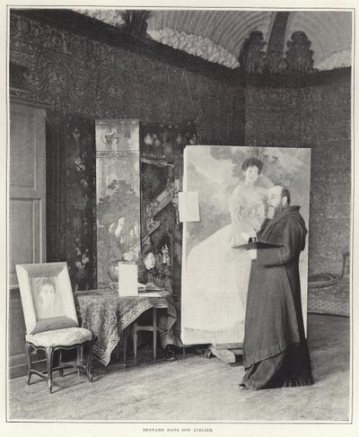 Paul-Albert Besnard in His Workshop by French Photographer