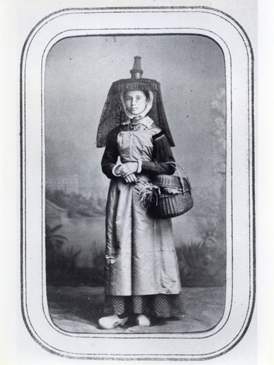 Photo Business Card Displaying French Regional Costume, c.1860-70 by French Photographer