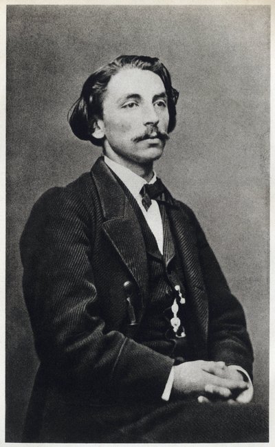Portrait of Etienne Mallarme dit Stephane Mallarme in 1862, French poet. Photography by French Photographer