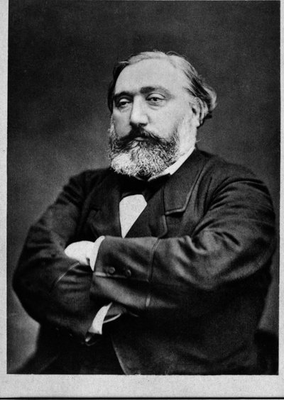 Portrait of Leon Gambetta (1838-1882), French statesman by French Photographer