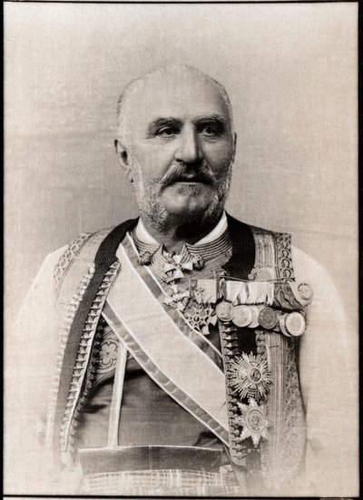 Portrait of Nicolas I, Prince of Montenegro by French Photographer