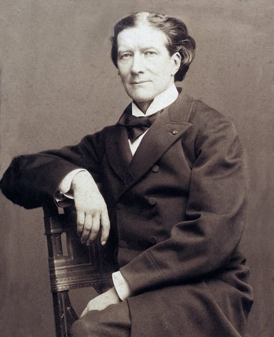 Portrait of Victorian Sardou, French Playwright by French Photographer