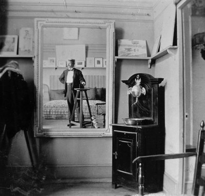Portrait of a Photographer in the Studio of Henri de Toulouse-Lautrec (1864-1901) by French Photographer