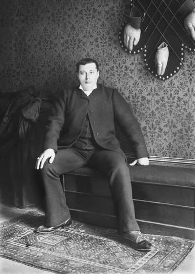 Portrait of man, Bourmont region in Haute-Marne, circa 1880. Photography. Ducos Collection. by French Photographer