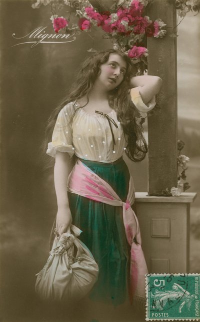 Mignon (hand-coloured photo) by French Photographer
