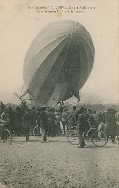 Postcard of a Zeppelin at Luneville, sent in 1913 by French Photographer
