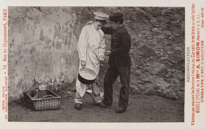 Reconciliation Between Two Boys Working in Hotel or Restaurant by French Photographer
