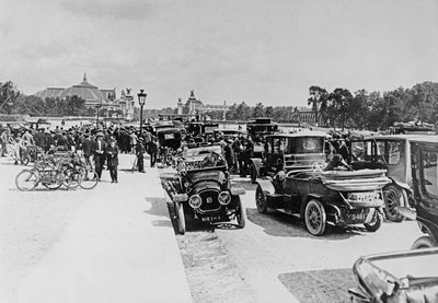 Requisition of automobiles on the Esplanade des Invalides, Paris by French Photographer
