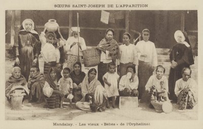 Residents of an Orphanage Run by the Sisters of St Joseph, Mandalay, Burma by French Photographer