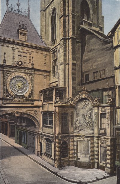 Rouen, Gros-Horloge Fountain by French Photographer