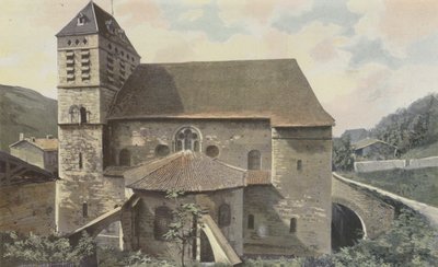 Saint-Chef, Church, Apse Side by French Photographer
