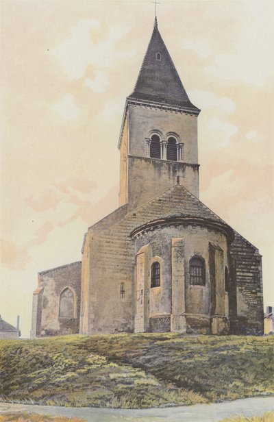 Saint-Paul-de-Varax, Church, West View by French Photographer