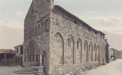 Saint-Privat, Church, Southwest View by French Photographer
