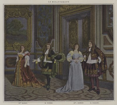 Scene from a Production of Le Misanthrope, by Moliere by French Photographer