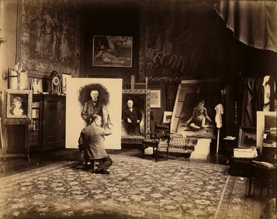 Studio of the painter Leon Bonnat by French Photographer