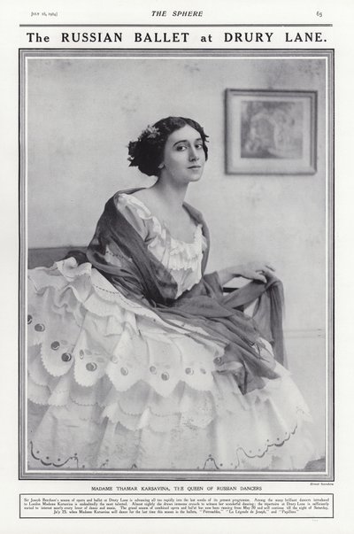Tamara Karsavina, Russian ballerina by French Photographer
