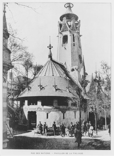 The Finnish Pavilion on Rue des Nations at the Exposition Universelle of 1900, Paris by French Photographer