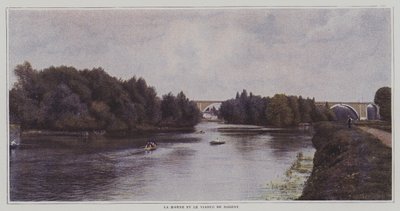 The River Marne and the Viaduct of Nogent, France by French Photographer