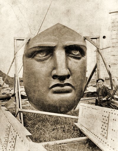 The Construction of the Statue of Liberty (Detail), c.1876 by French Photographer