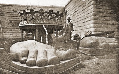 The Construction of the Statue of Liberty (Detail), c.1876 by French Photographer