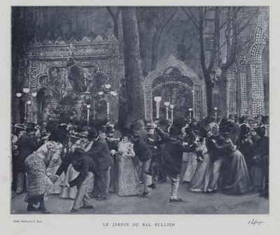 The garden of the Bal Bullier, Paris by French Photographer
