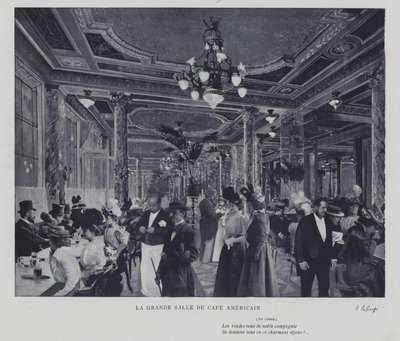 The Great Hall of the Cafe Americain, Paris by French Photographer