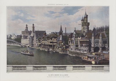 The Right Bank of the Seine During the Exposition Universelle 1900, Paris by French Photographer