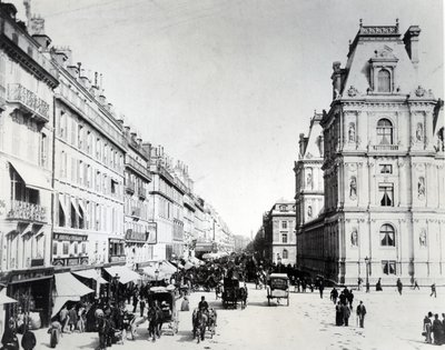 The rue de Rivoli and the new Hotel de Ville, c.1882 by French Photographer