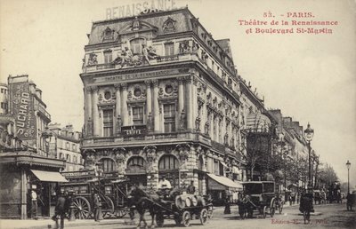 Theatre de la Renaissance and Boulevard St Martin, Paris by French Photographer