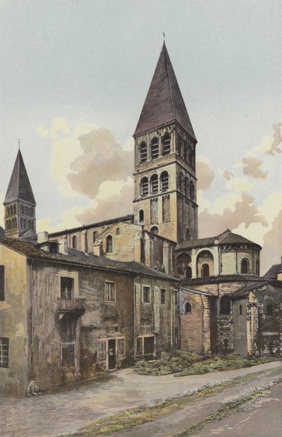 Tournus, Church, Bell Tower and Apse by French Photographer
