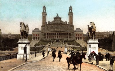 Trocadero palace built for the 1878 Paris World Fair, c. 1906 by French Photographer