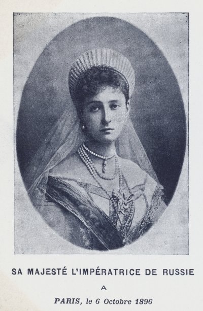 Tsarina Alexandra of Russia in Paris, France by French Photographer