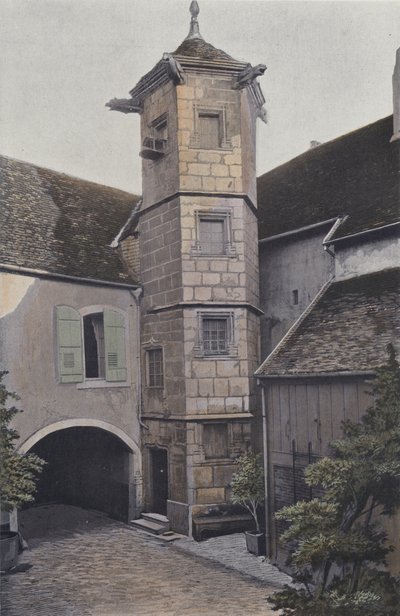 Vesoul, Turret on Boucheries Street by French Photographer