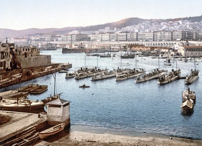 View of Algiers Harbour from the Admiralty by French Photographer