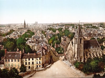 View of Caen with the Abbey Saint Etienne in the Background, 1890-1900 by French Photographer