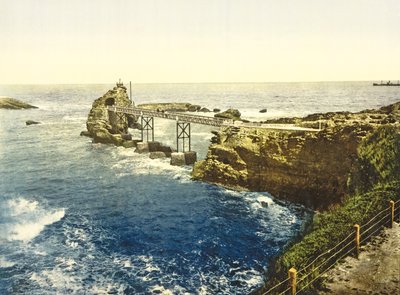 View of the Virgin on the Rocks, Biarritz by French Photographer