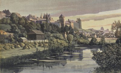 Vitré, Castle, North View from the Valley by French Photographer