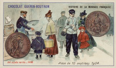 10 Centimes Piece by French School