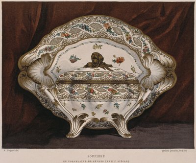 18th Century Sevres Porcelain Tureen (from Dictionnaire de Lameublement et de la Decoration by Henry Havard, Volume 4, Plate 45) by French School