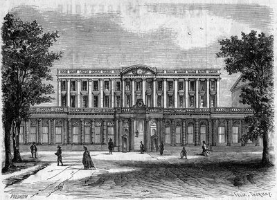 18th century architecture: exterior view of Bordeaux City Hall, Gironde (33) by French School