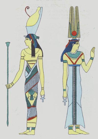 1920s depiction of deities from the Ancient Egyptian era by French School