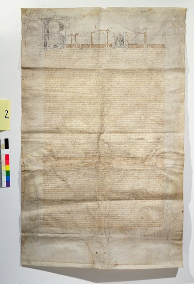 Foundation Charter of the Royal Chapel at Vincennes dedicated to the Trinity, November 1379 by French School