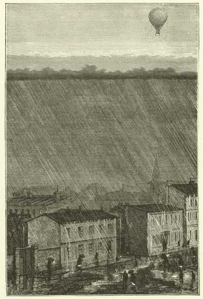 A Balloon above the rain by French School