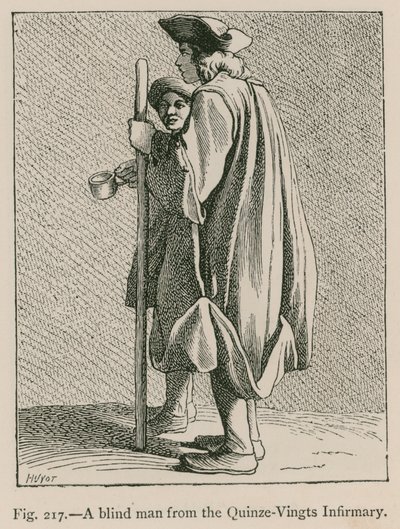 A Blind Man from the Quinze-Vingts Infirmary by French School