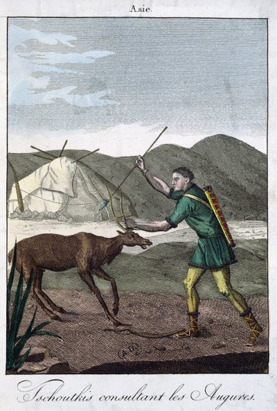 A Chukchi Shaman Consulting the Oracle by French School