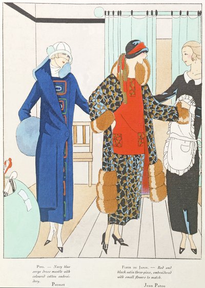 A Few Pretty Novelties from Art-Gout-Beaute, Costumes by Premet and Jean Patou, October 1923 by French School