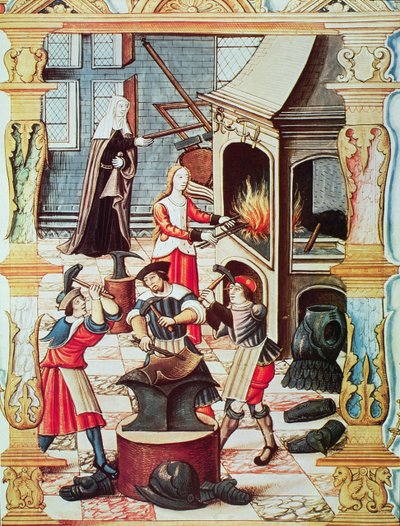 A French forge of the 16th century (Chants royaux sur la Conception couronnee du Puy de Rouen) by French School