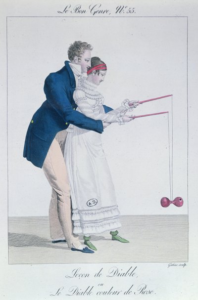 A Game of Diabolo, early nineteenth century by French School