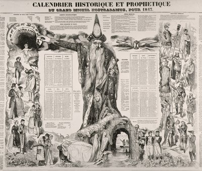 A Historical and Prophetic Calendar of Michel Nostradame (Nostradamus) by French School